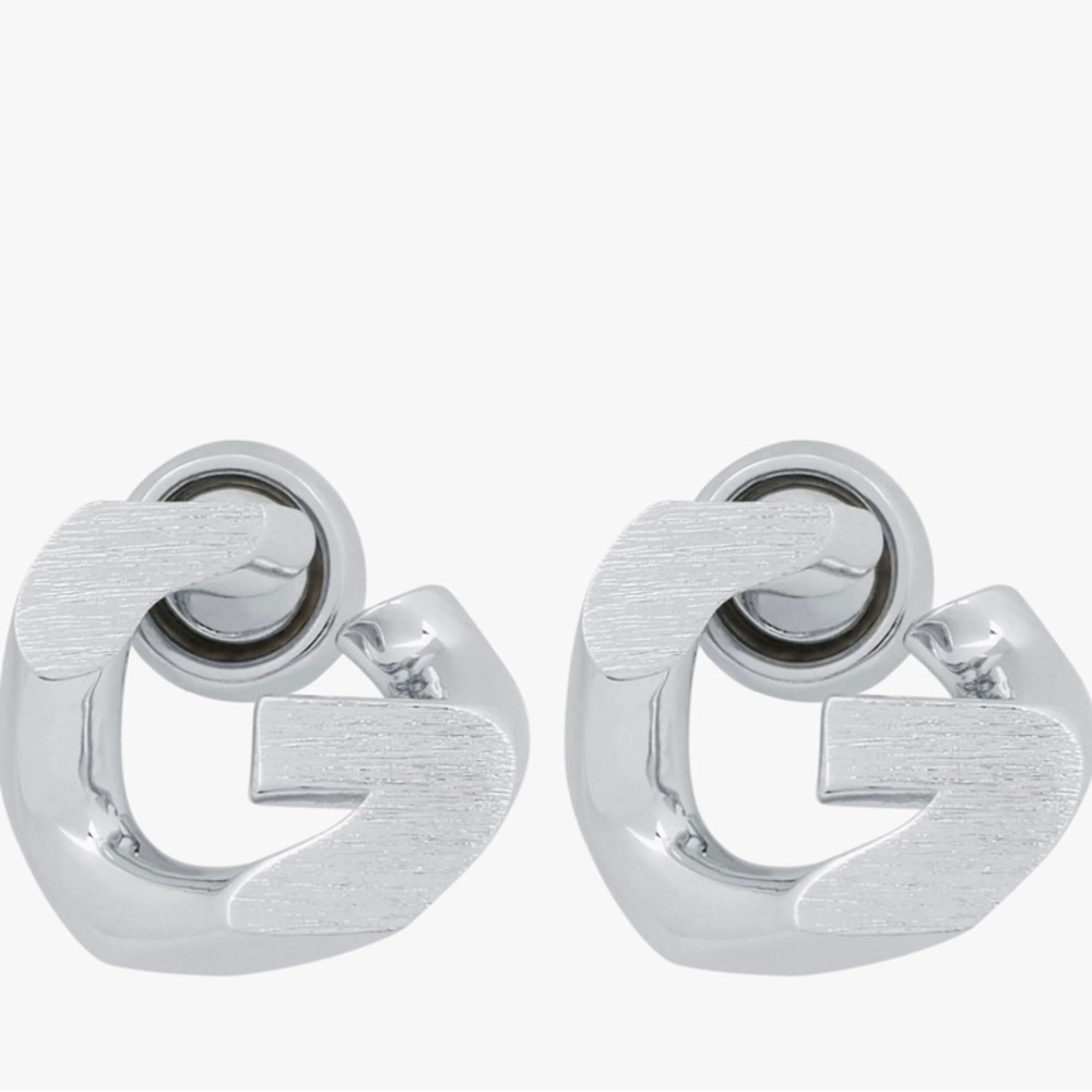 Authentic Givenchy chain “G” silver earrings.